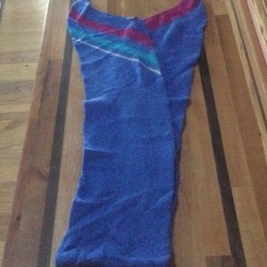 Aris Blue & Burgundy Scarf. 40% Angora 50% Lambswool 10% Nylon. So Lovely!